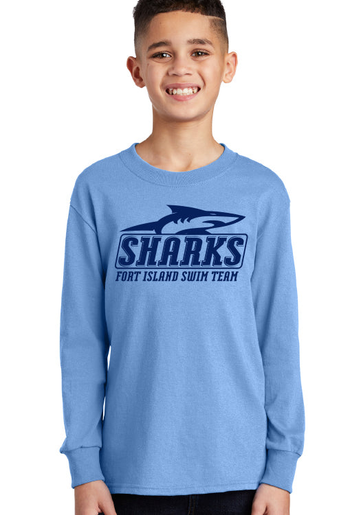 YOUTH BLUE LONG SLEEVE T