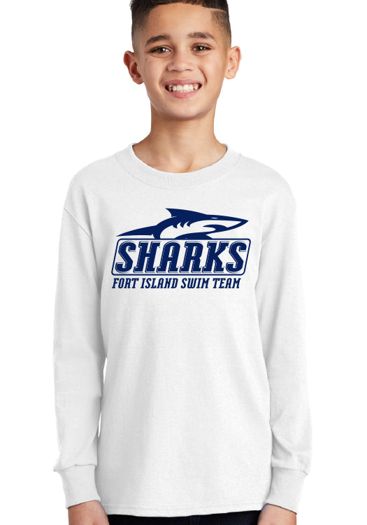 YOUTH WHITE LONG SLEEVE T