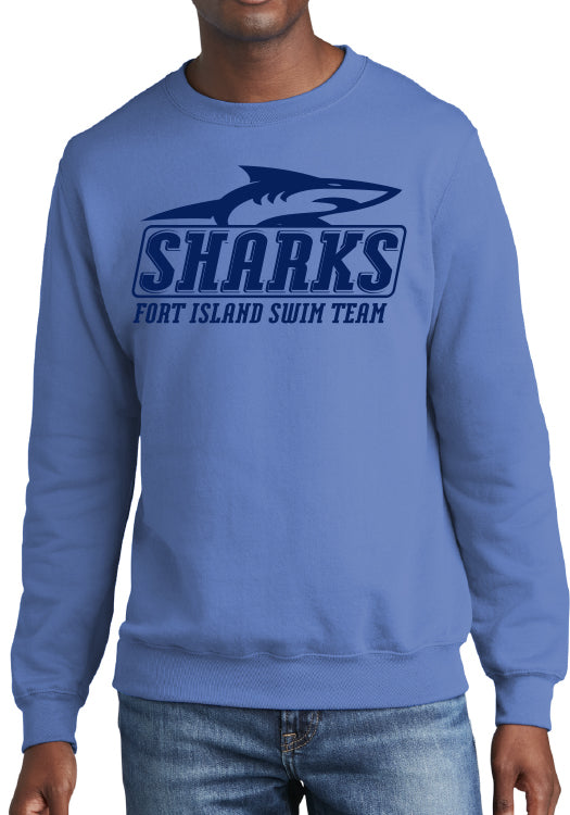 ADULT BLUE CREW SWEATSHIRT