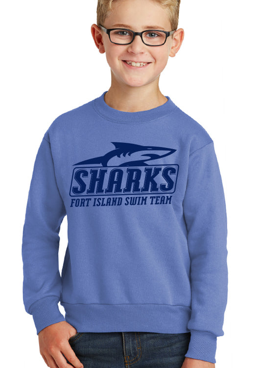 YOUTH BLUE CREWNECK